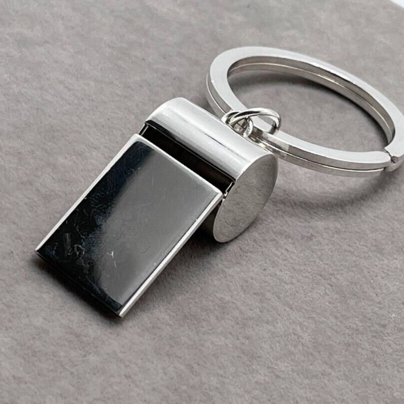 Tiffany & Co. Sterling Silver Whistle Keychain Key Ring